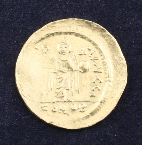 Eastern Roman Empire- Byzantine Period, a Maurice Tiberius, Angel Gold Solidus, AD 582 - 602.